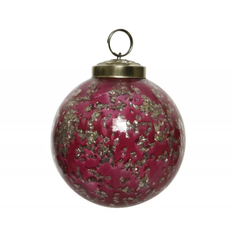 Pallina in vetro da appendere 7,5 cm rosso.-Kaemingk Online