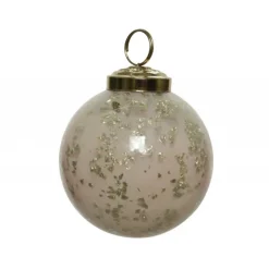 Pallina in vetro da appendere 7,5 cm oro.-Kaemingk New