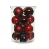Palline di Natale in vetro da appendere 8 cm Rosso. Set 16-Kaemingk Online