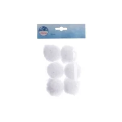 Palline di neve Bianco dim 5 cm Box da 6-Kaemingk Clearance