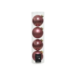 Palline in vetro da appendere Rosa Velvet dim 10 cm Box da 4-Kaemingk Discount