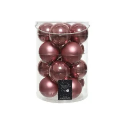 Palline in vetro da appendere Rosa Velvet dim 8 cm Box da 16-Kaemingk Discount