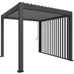 Parete Laterale a Lamelle per Pergola in Metallo-Biohort Hot