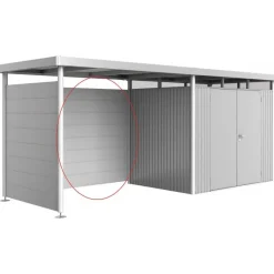 Parete Posteriore per Tettoia Laterale per Casetta in Metallo HIGHLINE-Biohort