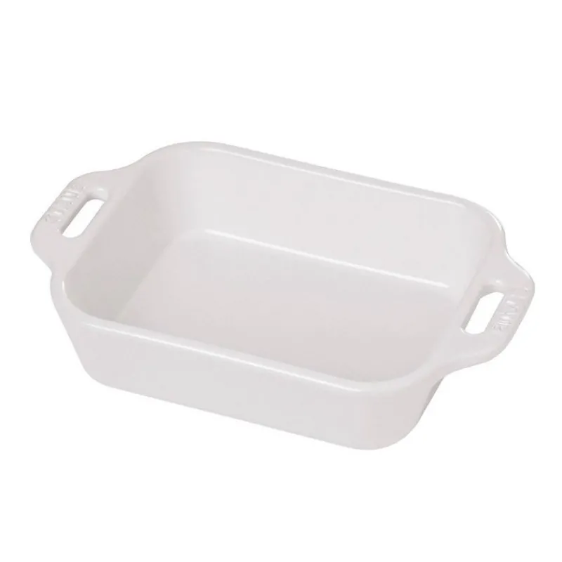 Pirofila Gratin Rettangolare 26 x 17 cm Bianca in Ceramica-Staub Outlet