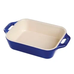 Pirofila Gratin Rettangolare 40 x 25 cm Blu Scura in Ceramica-Staub Best