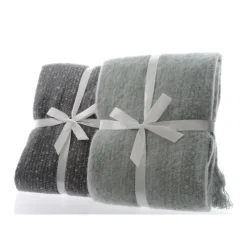 Plaid in blu cinerino. Pezzo Singolo-Kaemingk Clearance