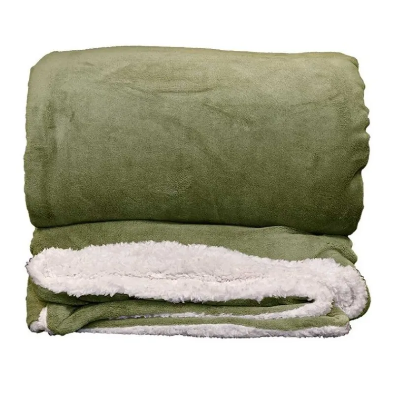 Plaid Lars XL 220x240 cm Colore Oil Green-Unique Living Sale