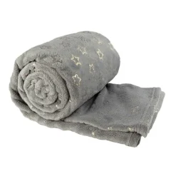 Plaid Throw Golden Star 130 x 160 cm Colore Dark Grey-Unique Living New