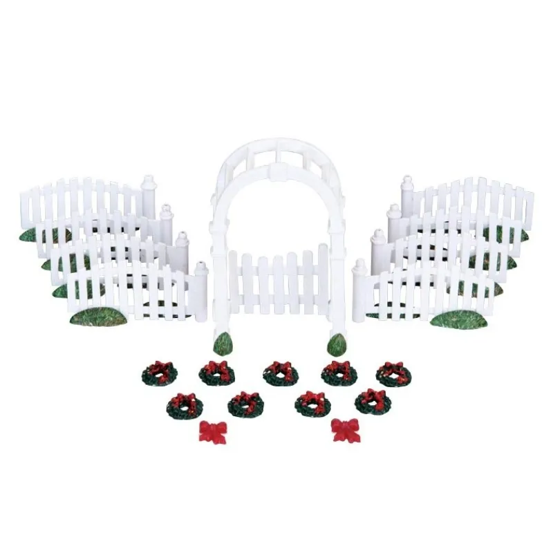 Plastic Arbor & Picket Fences With Decorations Set of 20 Cod. 4233-Lemax