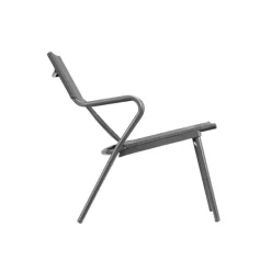 Poltrona Bassa imbottita VENCE LFM5274 Obsidian/Titane-LaFuma