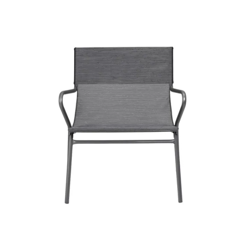 Poltrona Bassa imbottita VENCE LFM5274 Obsidian/Titane-LaFuma