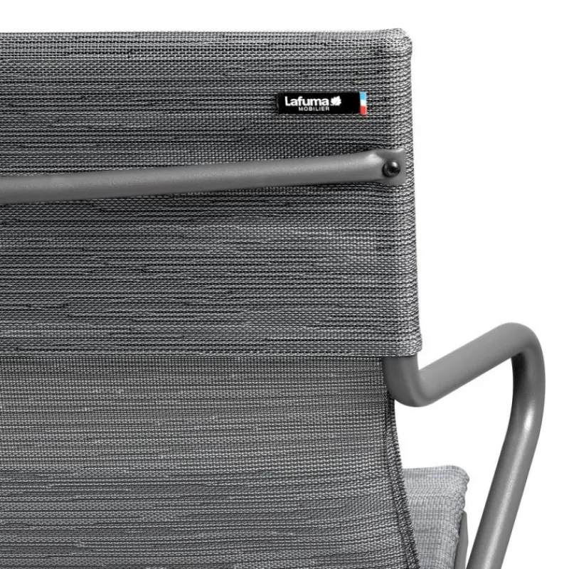 Poltrona Bassa imbottita VENCE LFM5274 Obsidian/Titane-LaFuma