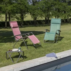 Poltrona Reclinabile Sdraio R CLIP LFM4020 Cerisier/Titane-LaFuma New