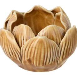 Porta Tea Light Fiore di Loto 8x5 Cm. Pezzo Singolo-Koopman New