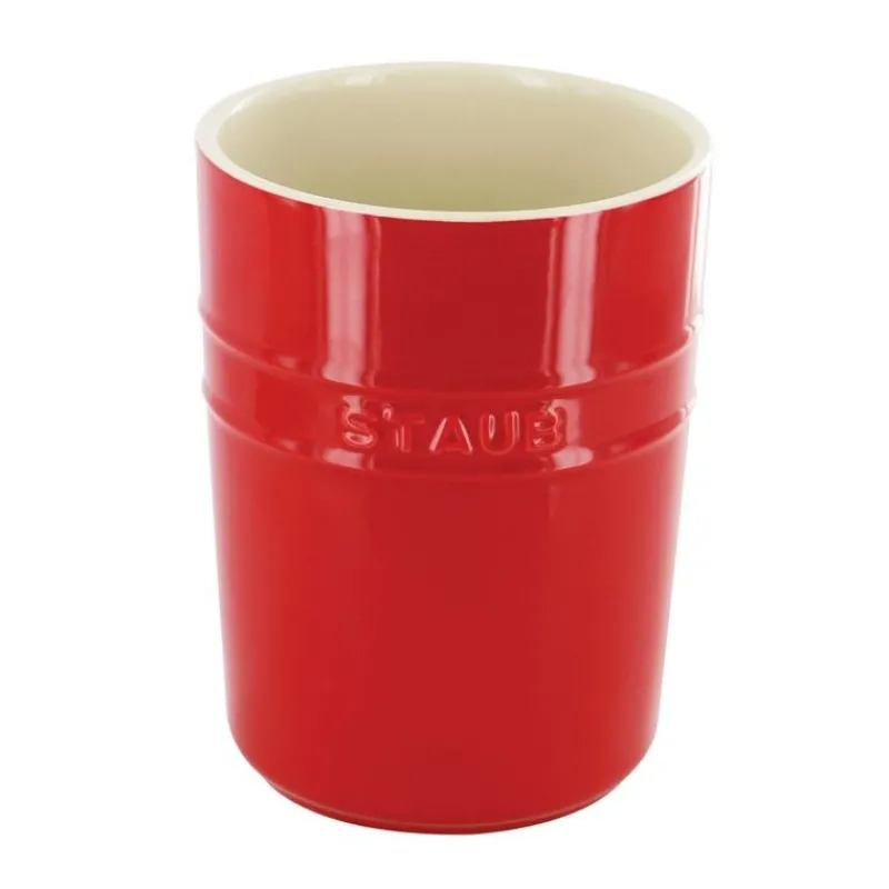 Porta Utensili 11 cm Rosso in Ceramica-Staub Best