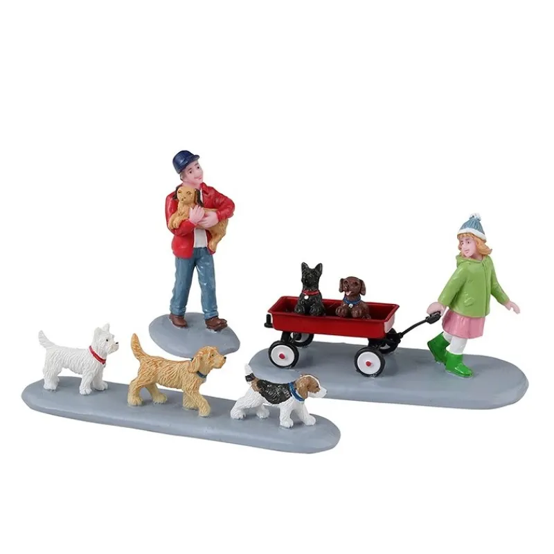 Puppy Parade Set Of 3 Cod. 32226-Lemax Outlet