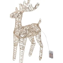 Renna Luminosa con Led Champagne 60 Cm-Koopman Outlet