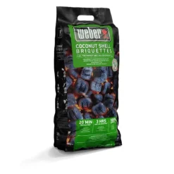 Sacco da 8 kg di Bricchetti di guscio di noce di cocco Cod. 18402-Weber Discount