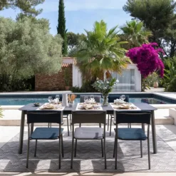 Sedia Impilabile con Braccioli ORON LFM5273 Silver-LaFuma