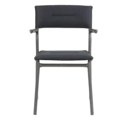 Sedia Impilabile con Braccioli ORON LFM5273 Dark Grey-LaFuma