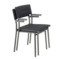 Sedia Impilabile con Braccioli ORON LFM5273 Dark Grey-LaFuma