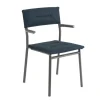 Sedia Impilabile con Braccioli ORON LFM5273 Bleu Encre-LaFuma Discount