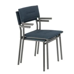 Sedia Impilabile con Braccioli ORON LFM5273 Bleu Encre-LaFuma Discount