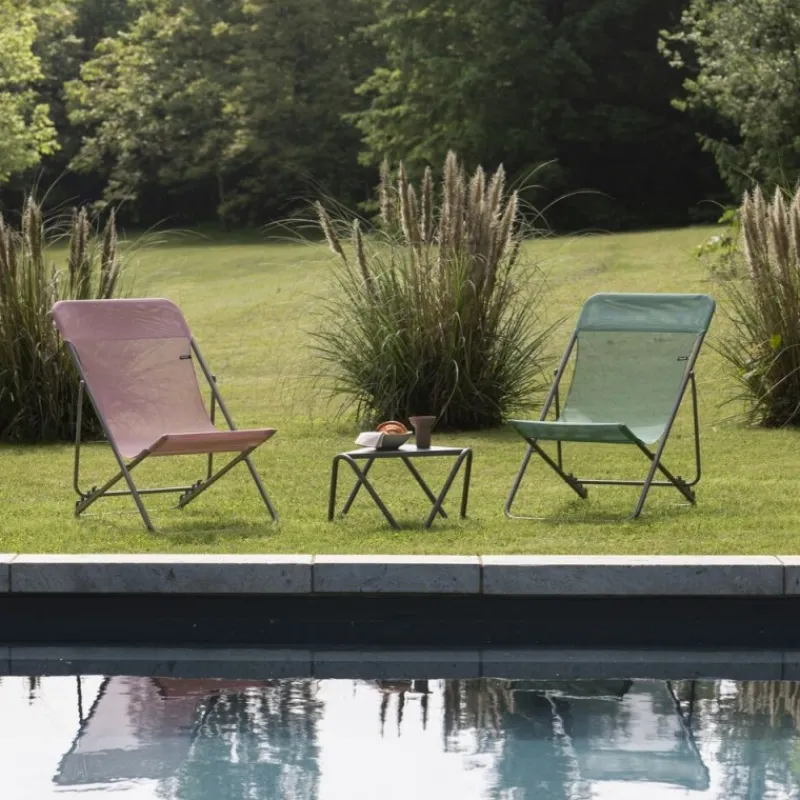 Sedia Sdraio MAXI TRANSAT LFM2502 Cerisier/Titane-LaFuma New