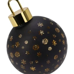 Sfera di Vetro con Led 15 Cm - Oro/Nero-Koopman New