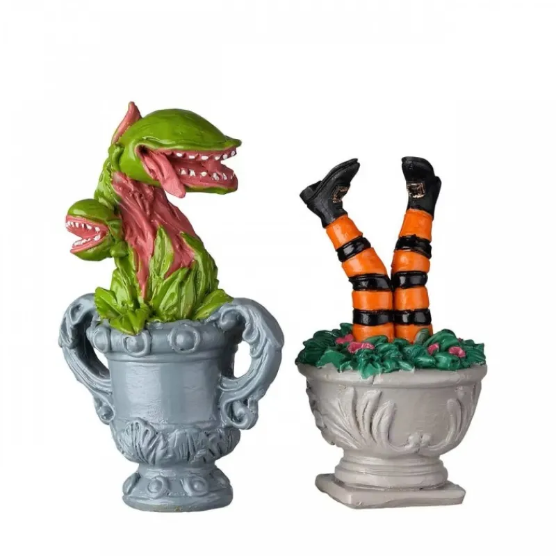 Spooky Planter Urns Set Of 2 Cod. 24946-Lemax