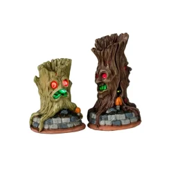 Spooky Tree Trunks Set of 2 B/O 4.5V Cod. 44307-Lemax New