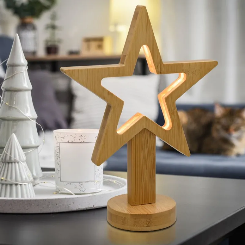 Stella con Base H25cm LED BIANCO CALDO-Lotti Best