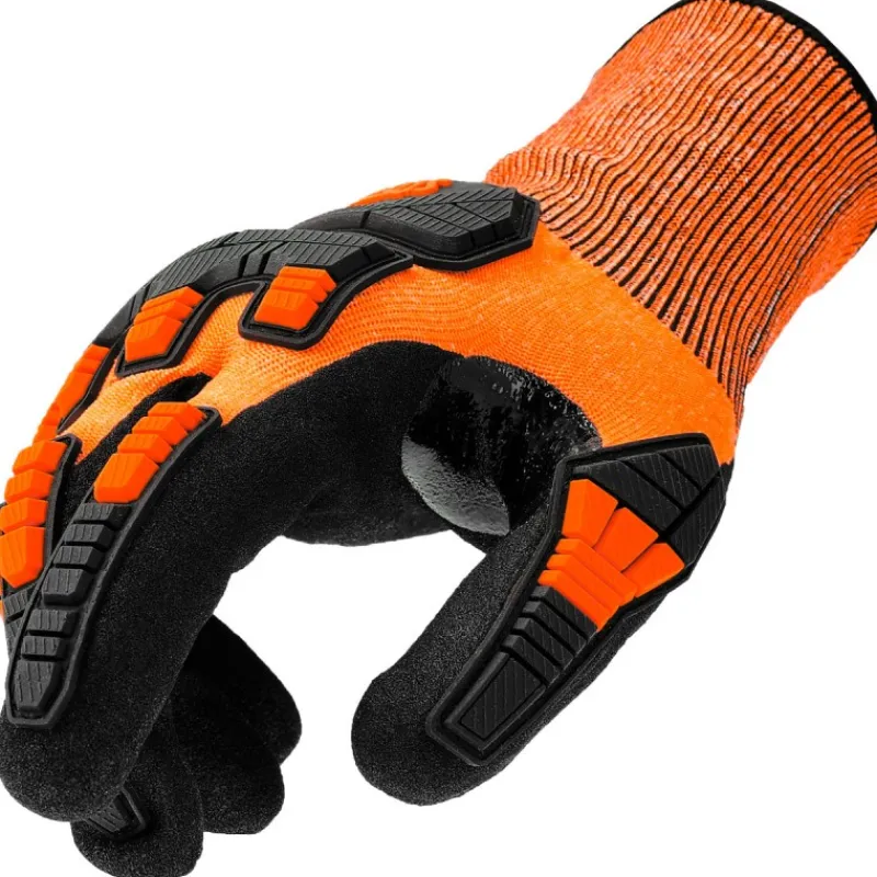 Guanti antitaglio per forbici 10/L arancione, in nitrile-Stocker Hot