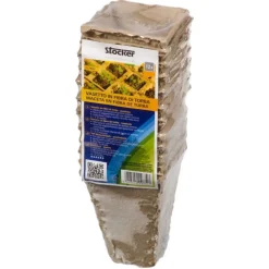 Vasetto in fibra di torba quadrato 6 x 6 x h9 cm-Stocker Best