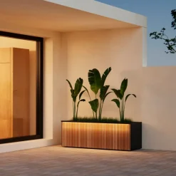 Supporto Magnetico per Luci colore Antracite per Fioriere DECO 150x7x3cm-Herstera Best