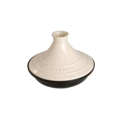 Tajine 28 cm Crema in Ghisa con Coperchio in Ceramica-Staub Best