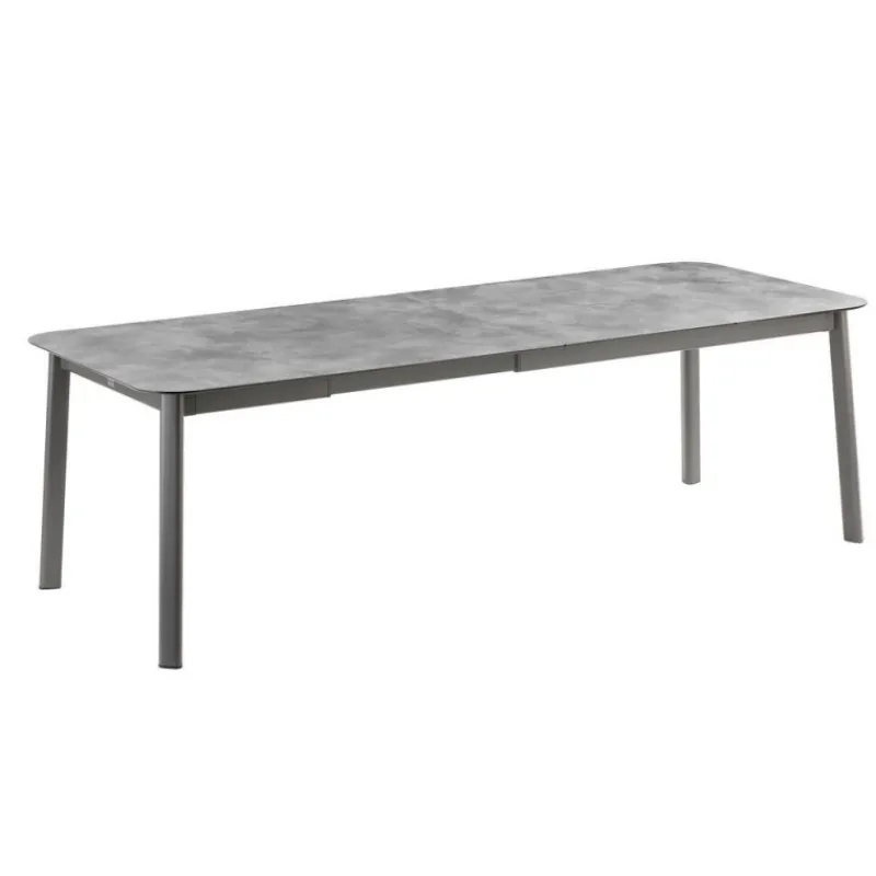 Tavolo da giardino allungabile ORON 170/205x100 cm LFM5322 Ciment/Titane-LaFuma Discount