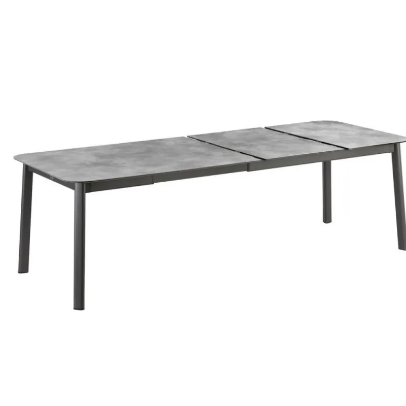 Tavolo da giardino allungabile ORON 170/205x100 cm LFM5322 Ciment/Titane-LaFuma Discount