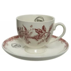 Tazza e piattino in porcellana 10,5 cm.-Kaemingk