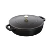 Tegame Chistera 28 cm Nero in Ghisa-Staub Sale