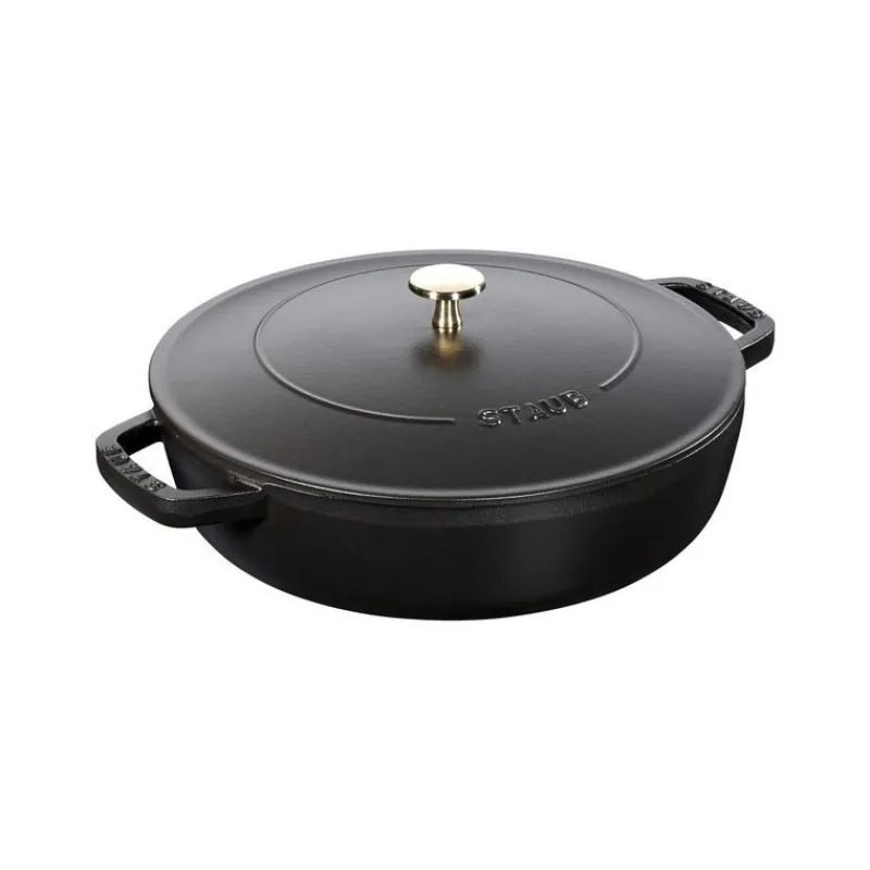 Tegame Chistera 28 cm Nero in Ghisa-Staub Sale