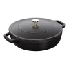 Tegame Chistera 24 cm Nero in Ghisa-Staub Outlet