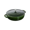 Tegame Chistera 28 cm Verde Basilico in Ghisa-Staub Best