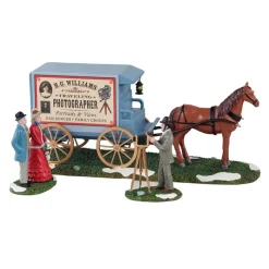 Traveling Photographer Wagon Set Of 3 Cod. 13561-Lemax Best