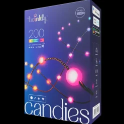 CANDIES a Sfera Luci di Natale Smart 200 Led RGB II Generazione Cavo Verde-Twinkly New