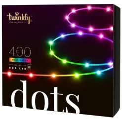 DOTS Striscia 20 m 400 Led RGB BT + WiFi Cavo Trasparente-Twinkly
