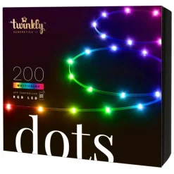 DOTS Striscia 10 m 200 Led RGB BT + WiFi Cavo Trasparente-Twinkly Online