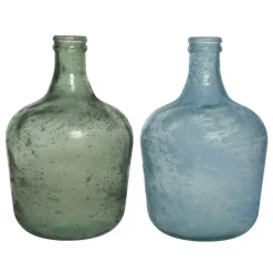 Vaso in vetro riciclato 42 cm. Pezzo Singolo-Kaemingk